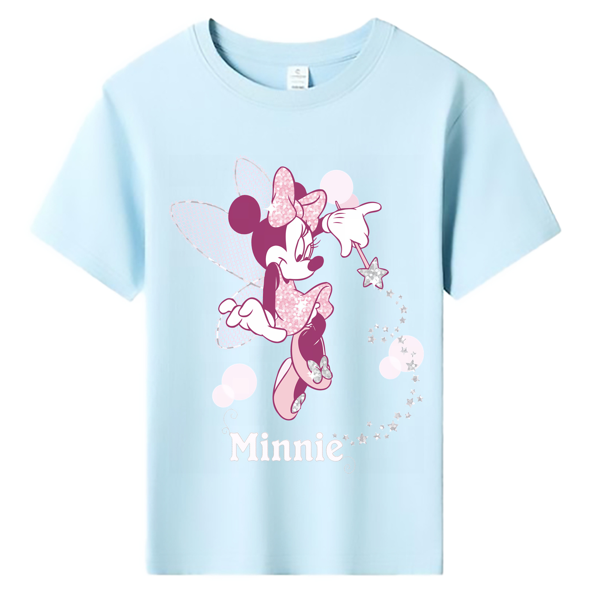 （画像用） ミッキーマウス Mickey Mouse 綿100％キッズTシャツ（フロントプリント）
